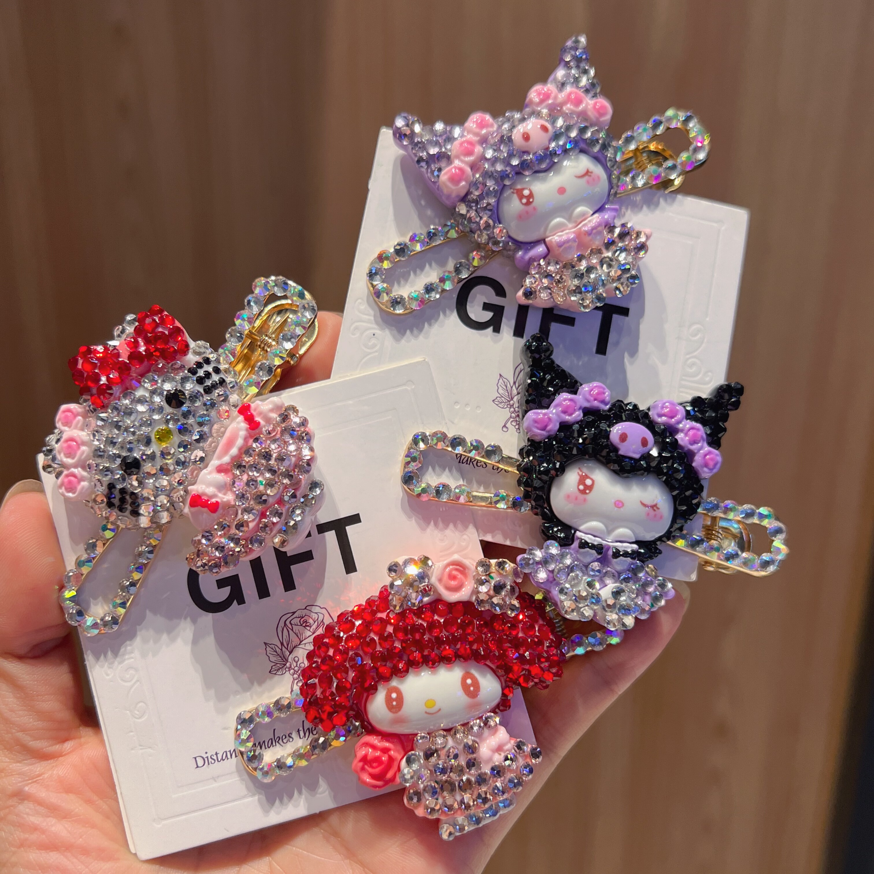 妃曼精致满钻卡通美乐蒂发夹库洛米发圈可爱头绳橡皮筋扎头发皮筋