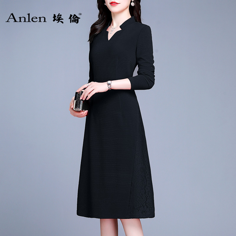 埃伦连衣裙女2021新款修身中长款