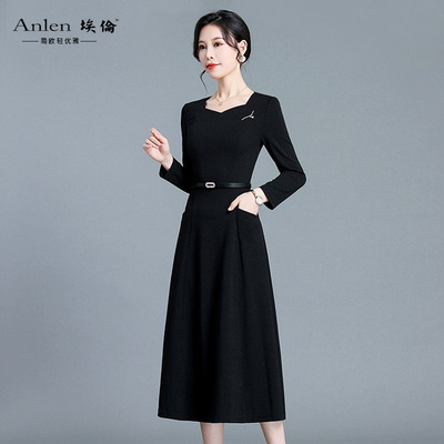 法式赫本风小黑裙连衣裙