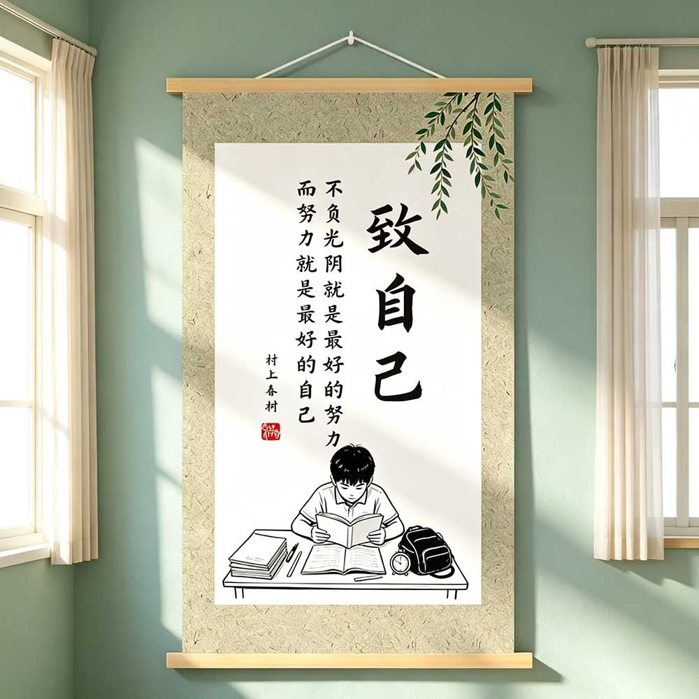 开学学习励志标语班级文化墙贴布文化墙贴