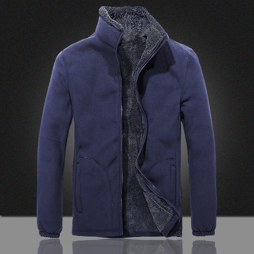 加绒加厚冬季开衫大码冲锋卫衣