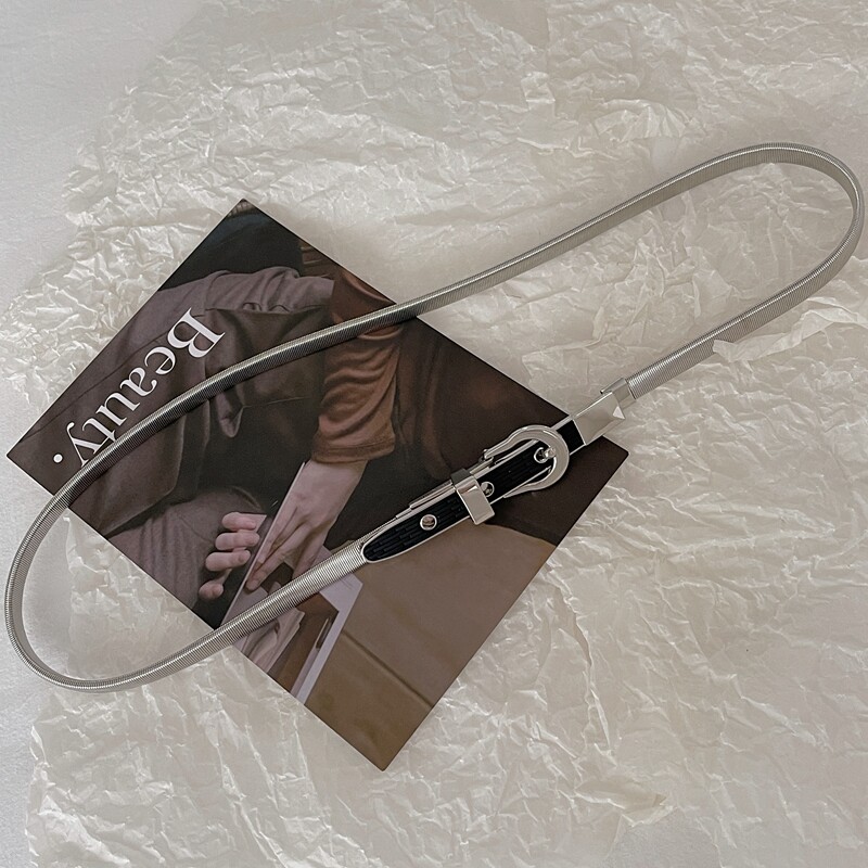 新款小众简约松紧弹力腰带烤漆扣配短裙气质百搭细腰封女金属腰链,服饰配件/皮带/帽子/围巾,腰带/皮带/腰链,淘宝优惠券,粉丝福利购,淘宝优惠卷