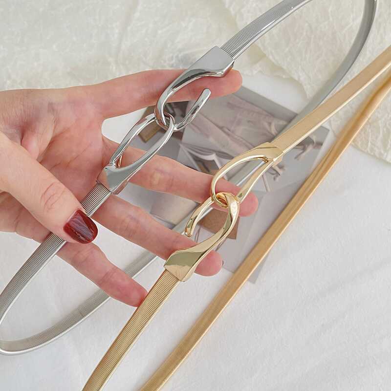 细腰链春夏金色松紧时尚