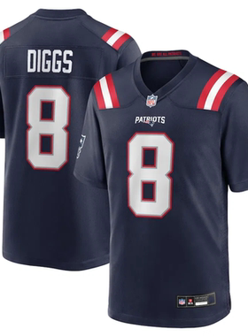 新英格兰爱国者橄榄球服Patriots 8号DIGGS 迪格斯球衣刺绣运动服