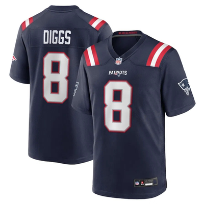 新英格兰爱国者橄榄球服Patriots 8号DIGGS 迪格斯球衣刺绣运动服