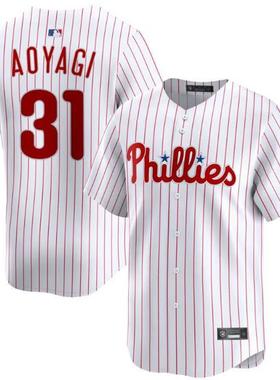 定制 Phillies费城人棒球服31号AOYAGI 青柳晃洋球衣比赛服刺绣男