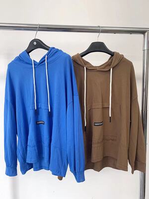 设计感贴标全棉连帽一件包邮