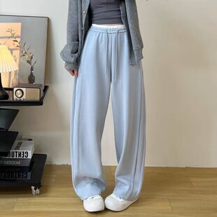 23212弯刀裤松紧腰运动裤女分割线阔腿裤卫裤香蕉镰刀裤宽松休闲