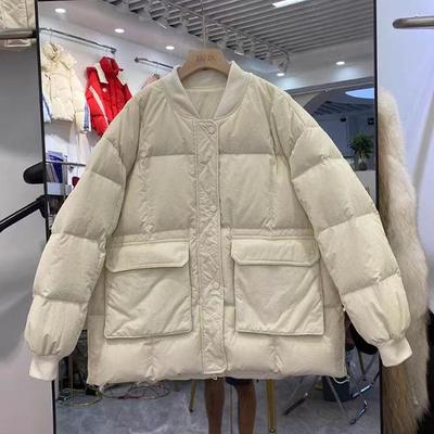 领羽绒服大口袋休闲减龄保暖外套