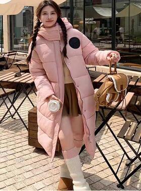 20035欧货加厚洋气长款羽绒服男女同款过膝防寒保暖外套女