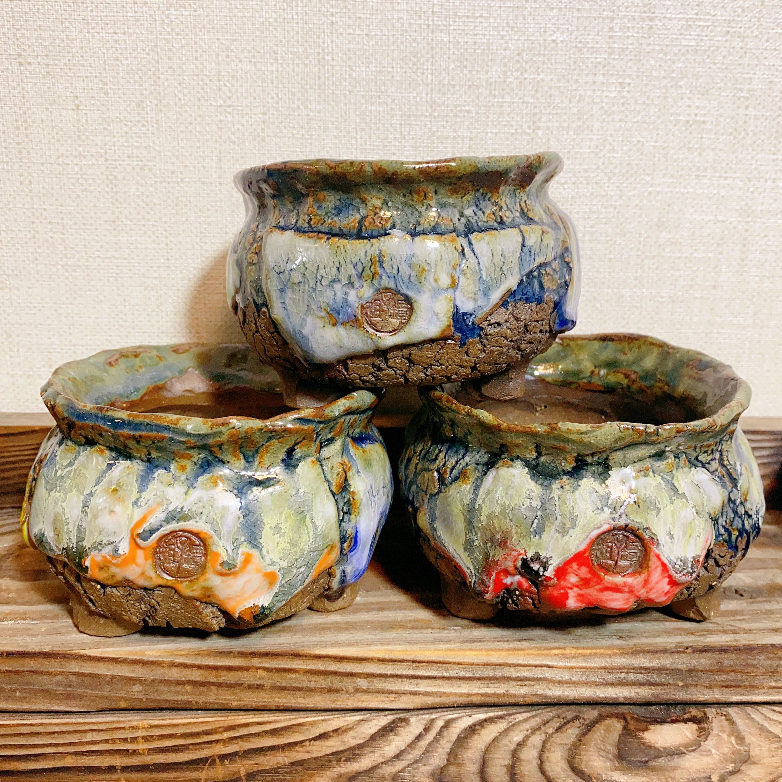 坛子姐花盆 小包子 多肉花盆 控型透气 景德镇手捏盆 粗陶