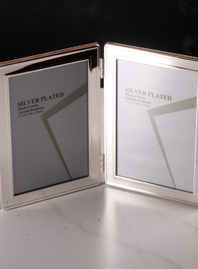 弗莱文茨可定制ogo金属相框摆台6寸欧式相架摆台折叠装饰相框