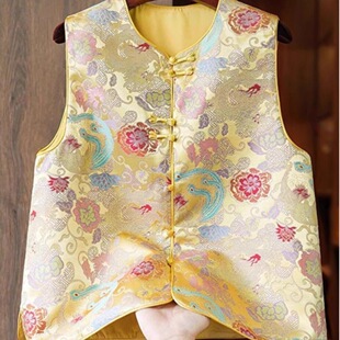 马甲背心女 织锦缎提花新中式 202新款 别致轻国风上衣今年流行夏季