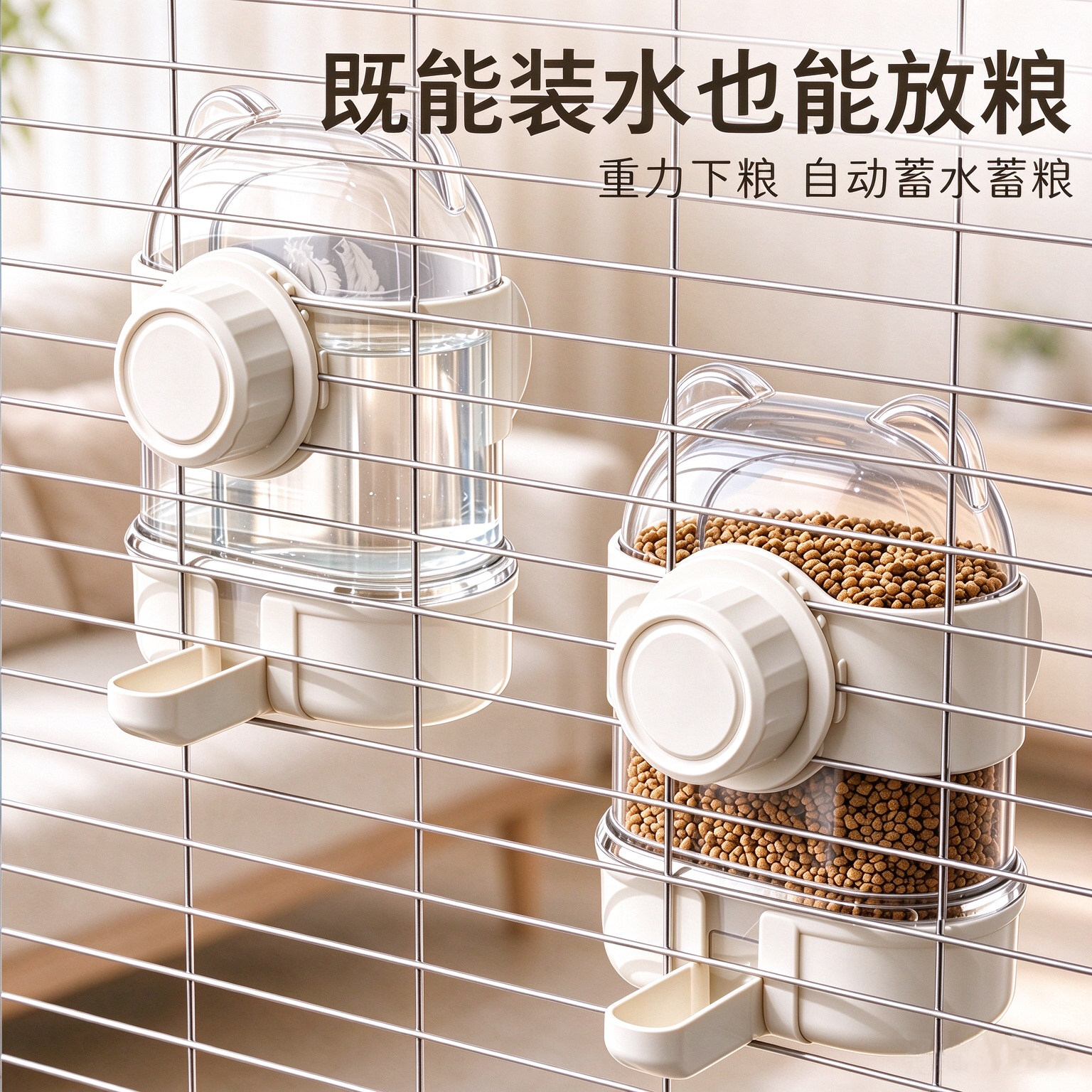 二合一鹦鹉饮水器喂食器鸟类喝水通用食盒喂水器鸽子水壶食盆食碗