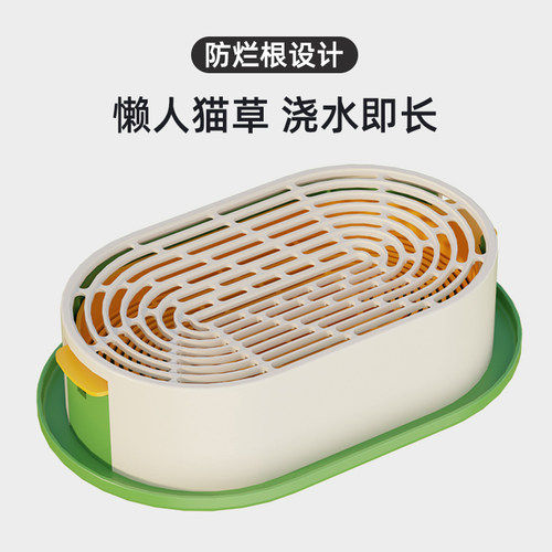 【懒人设计】防拔浇水即长猫草盆