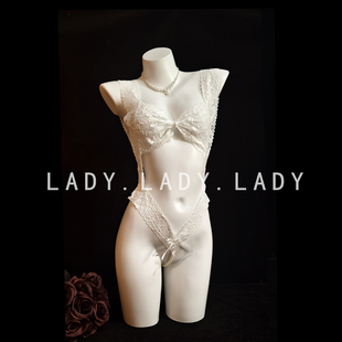 Lady内衣性感小胸蕾丝镂空连体睡衣白色战袍纯欲诱惑装 趣情qqny女