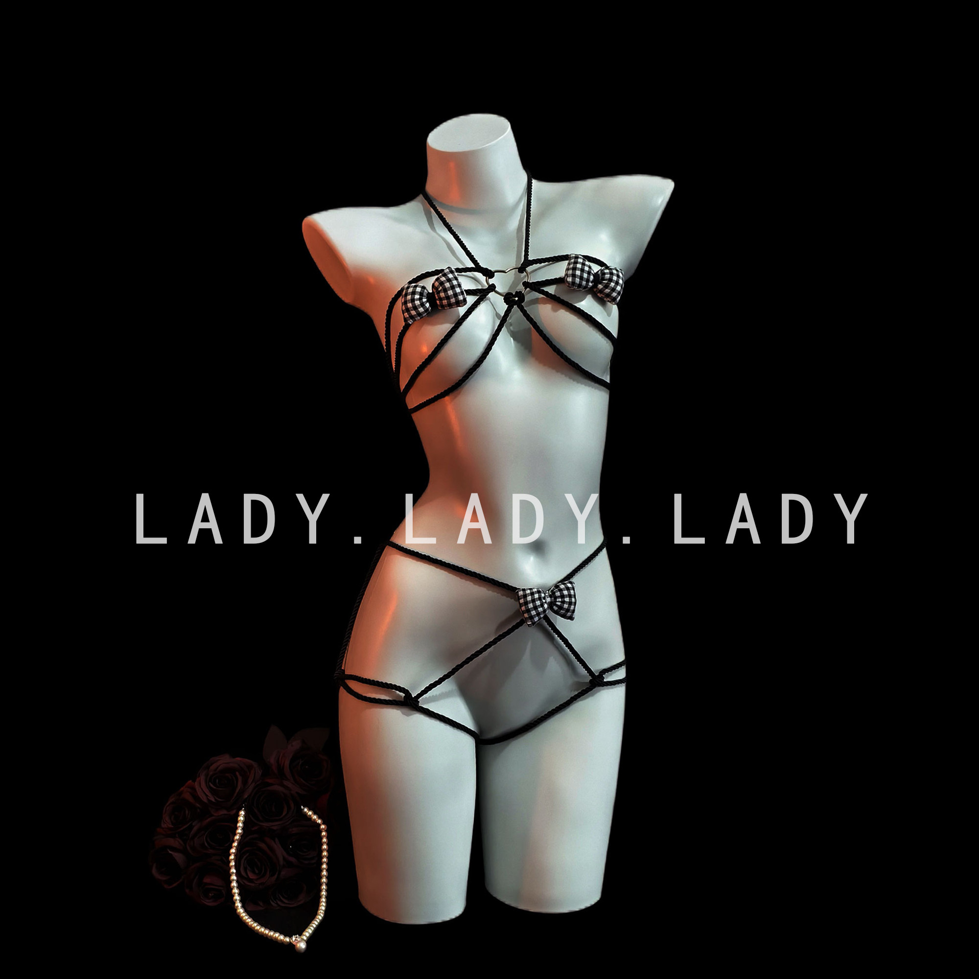 Lady束缚感绳衣绑带捆绑绳子道具约会战袍情调趣味制服qqny内衣