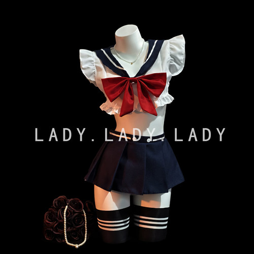 Lady性感睡裙学生jk制服cos学院纯欲内衣可爱水手服女超短裙qqny