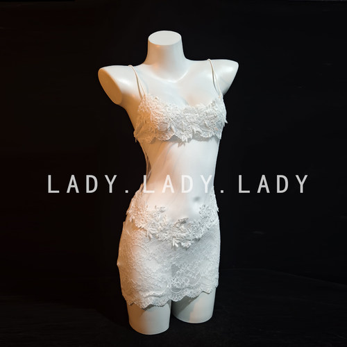 Lady性感睡衣女款2025新款情调高级感蕾丝睡裙纯欲内衣女包臀qqny