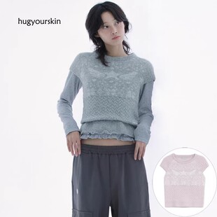 现货 your skin韩国设计师品牌金奈延YEON同款 针织背心上衣 hug