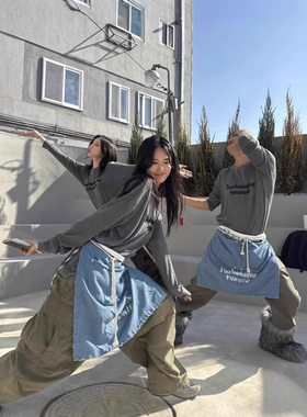2025春季新款韩国东大门潮牌珠片亮片韩版字母长袖T恤女上衣潮流
