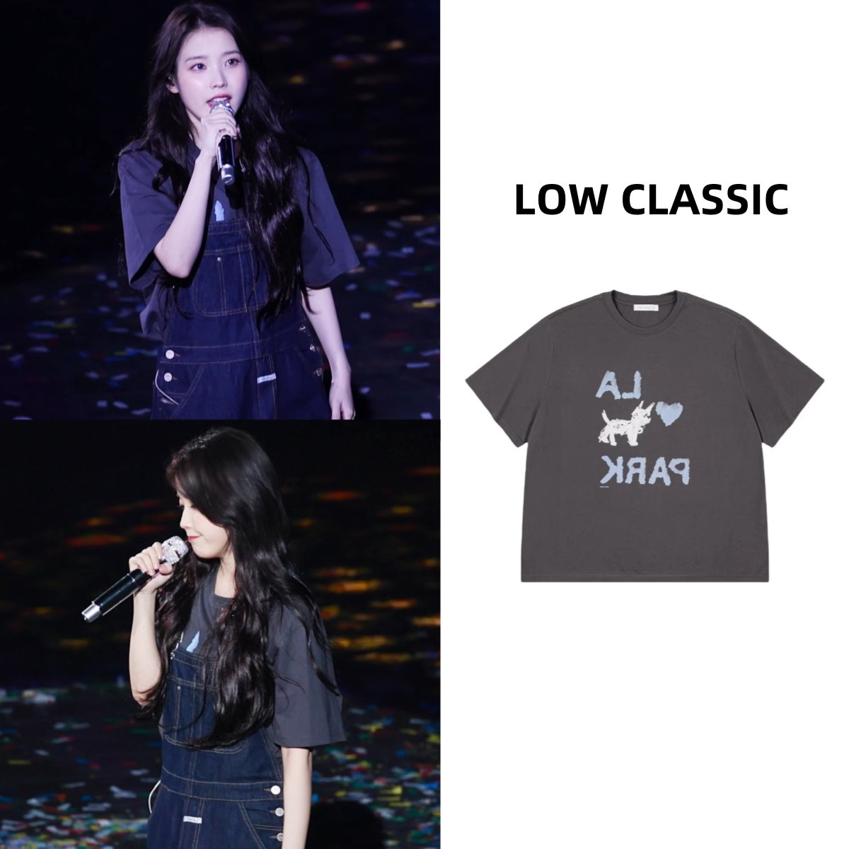 现货IU李知恩jennie同款lowclassic韩国卡通涂鸦宽松短袖T恤女款