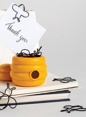 OTOTO 小蜜蜂回形针收纳盒Busy Bees 创意别针磁性礼物