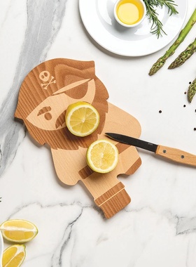 OTOTO 海盗木砧板与刀具套装Pirate Board宝宝辅食家用水果菜板
