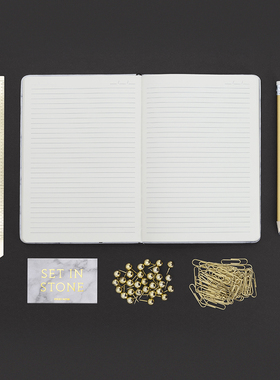 英国Luckies 大理石记事本套装 Set In Stone 创意文具硬壳本礼物