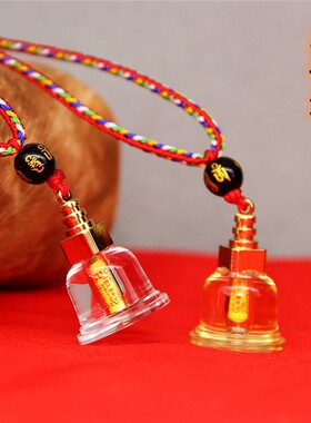 台湾水晶佛塔可打开项链嘎乌盒