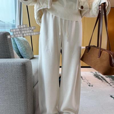 松紧腰通勤长裤3色休闲裤