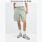 商场同款 佐丹奴男装 黑科技凉感口袋半松紧腰工装 短裤 01105217