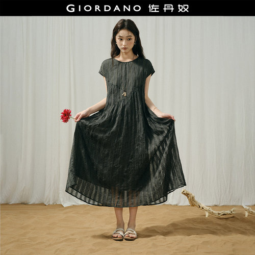 Giordano/佐丹奴收腰连衣裙