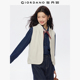 佐丹奴背心外套女装 秋冬新款 摇粒绒破骨纯色立领马甲夹克05375881