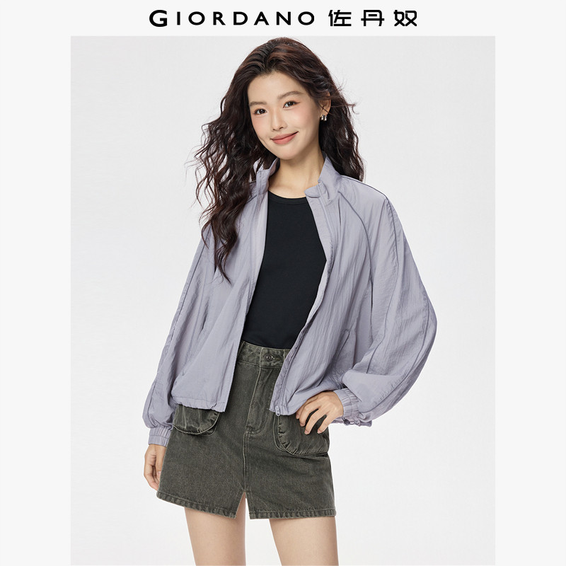 Giordano户外撞色边外套风衣图片