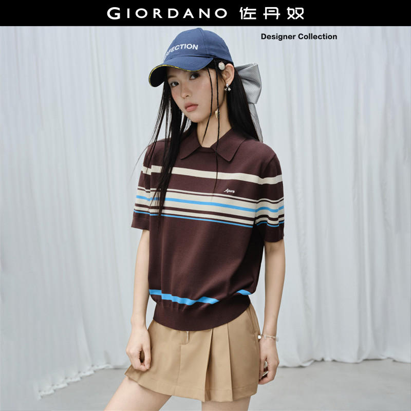 Giordano套头毛针织衫刺绣图片