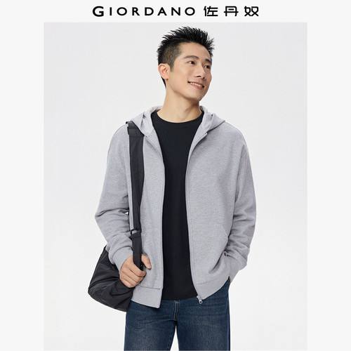 佐丹奴连帽宽松袋鼠兜夹克卫衣