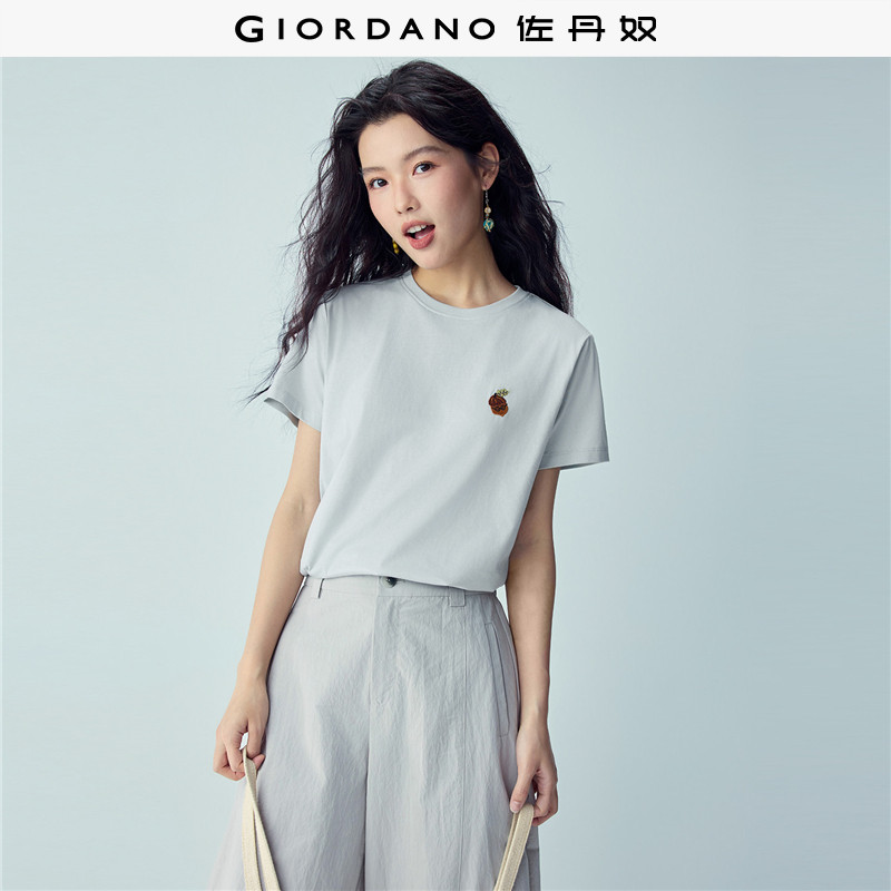 Giordano/佐丹奴短袖刺绣T恤图片