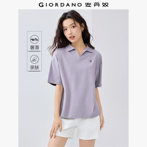 Giordano纯棉常规短袖刺绣POLO