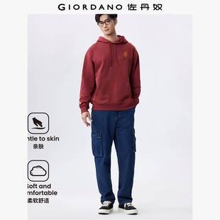 佐丹奴牛仔裤男春季新款纯棉口袋皮牌中腰工装风牛仔男裤01115043