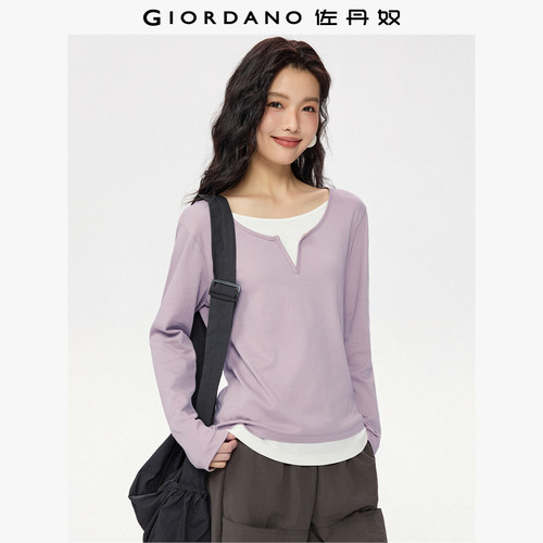 Giordano/佐丹奴长袖常规假两件