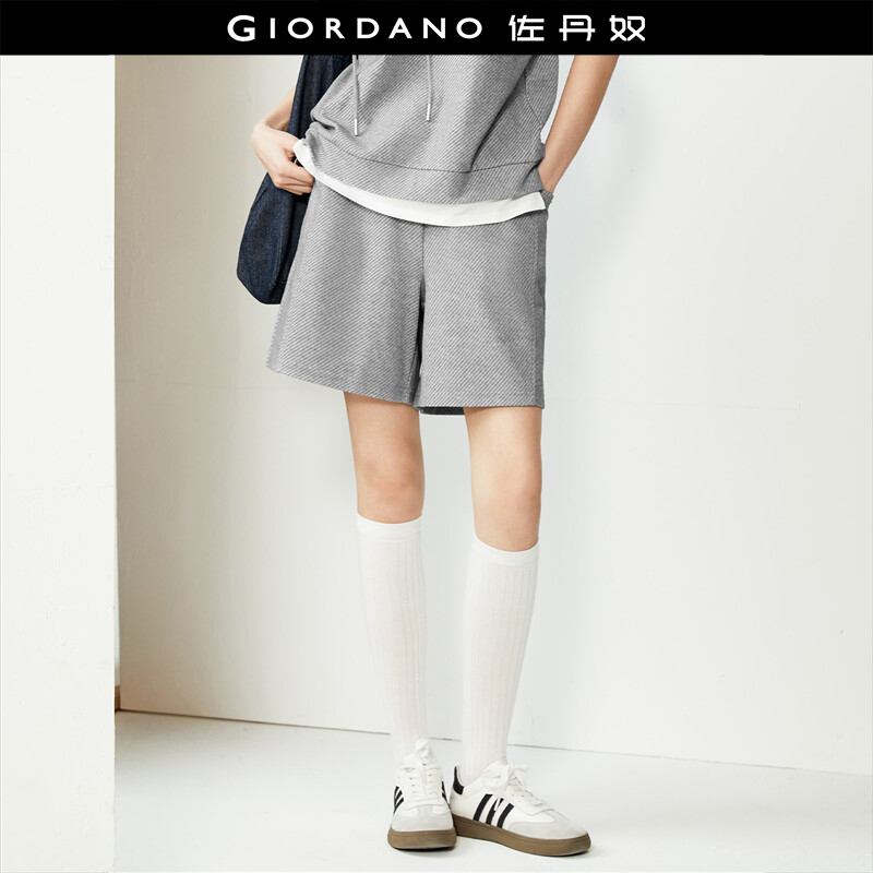佐丹奴短裤松紧腰破骨卫裤
