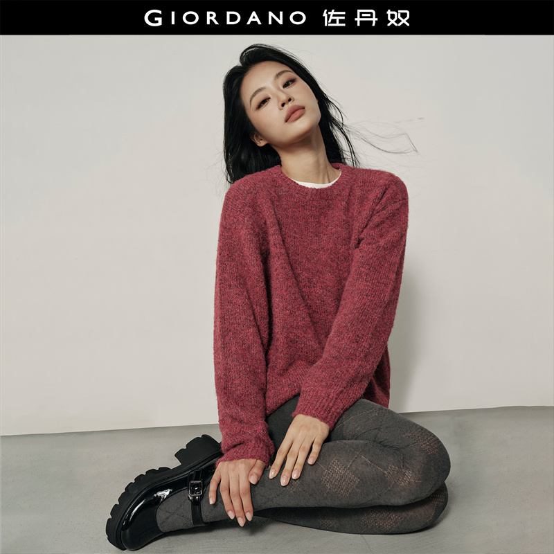 Giordano/佐丹奴套头圆领针织衫