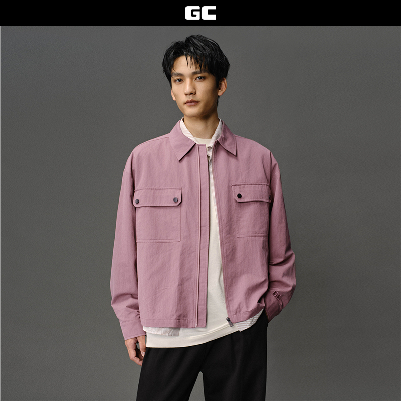 GC工装口袋衬衫式外套刺绣