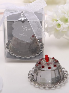 RedBox婚礼用品 创意结婚小礼品抽奖游戏奖品 银盘蛋糕水晶