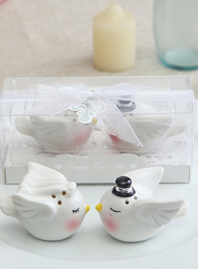 多款结婚回礼抽奖小礼品迷你陶瓷调味盒彩绘胡椒罐椒盐瓶