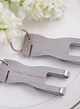 送男友生日礼物 个性化定制多功能钞票夹开瓶器钥匙扣随身小工具