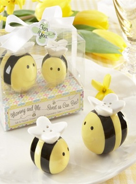 RedBox结婚用品宝宝庆生满月礼品 母子蜜蜂胡椒罐婚礼答谢回礼