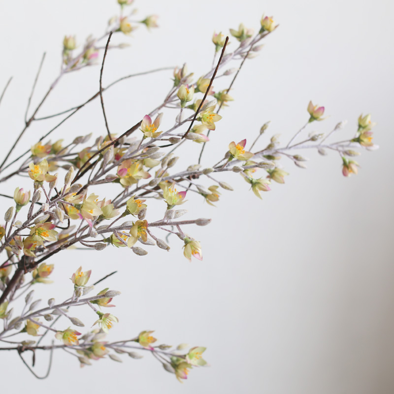 追花【枯枝报春花】仿真花 假花样板间装饰插花 餐桌客厅装饰花艺