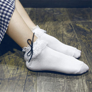 夏季少女日系全棉舞蹈学生白短袜
